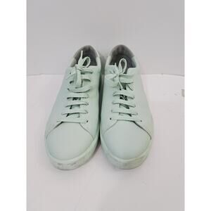 Everlane Women's Mint Green Leather Lace-up Sneakers In Size 10.5